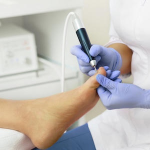 Podiatrists with Drill on Nails