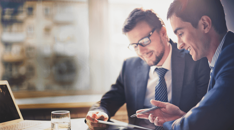 Two Accountants Working with a Laptop